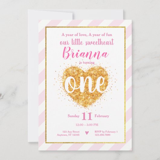 Kleine liefhebber Valentijn Eerste verjaardag Uitn Kaart (Voorkant)