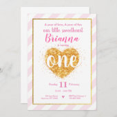 Kleine liefhebber Valentijn Eerste verjaardag Uitn Kaart (Voorkant / Achterkant)