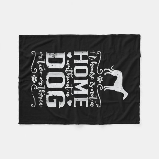 Kleine liefhebbers van Whippet Fleece Deken (Voorkant (Horizontaal))