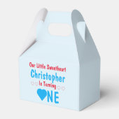 Kleine liefje 1e verjaardag bedankdoosjes (Voorkant Zijde)