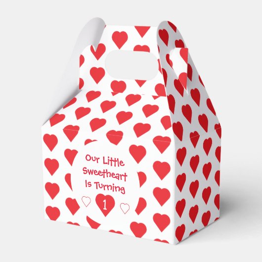 Kleine liefje 1e verjaardag bedankdoosjes (Voorkant Zijde)