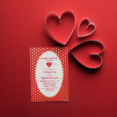 Kleine liefje 1e verjaardag folie uitnodiging