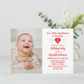 Kleine liefje 1e verjaardag kaart (Staand voorkant)