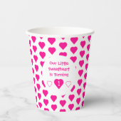 Kleine liefje 1e verjaardag papieren bekers (Voorkant)