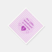 Kleine liefje 1e verjaardag servet (Hoek)