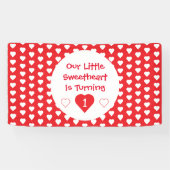 Kleine liefje 1e verjaardag spandoek (Horizontaal)