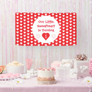 Kleine liefje 1e verjaardag spandoek