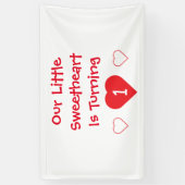 Kleine liefje 1e verjaardag spandoek (Verticaal)