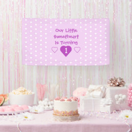 Kleine liefje 1e verjaardag spandoek