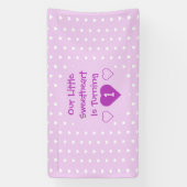 Kleine liefje 1e verjaardag spandoek (Verticaal)