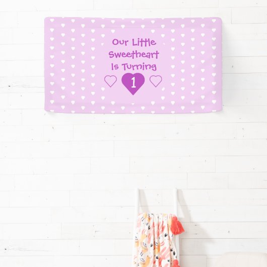 Kleine liefje 1e verjaardag spandoek (Insitu)