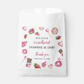 Kleine liefje 1e verjaardag Valentijn van de geboo Bedankzakje (Voorkant)