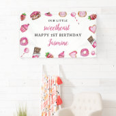 Kleine liefje 1e verjaardag Valentijn van de geboo Spandoek (Insitu)