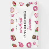 Kleine liefje 1e verjaardag Valentijn van de geboo Spandoek (Verticaal)