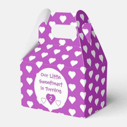 Kleine liefje 2e verjaardag bedankdoosjes (Voorkant Zijde)