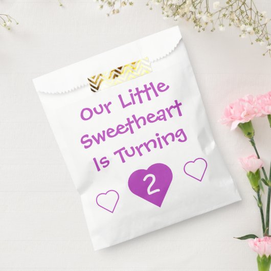 Kleine liefje 2e verjaardag bedankzakje (Gezegeld)