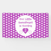 Kleine liefje 2e verjaardag spandoek (Horizontaal)