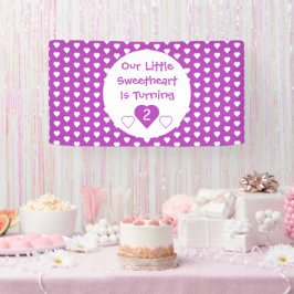 Kleine liefje 2e verjaardag spandoek