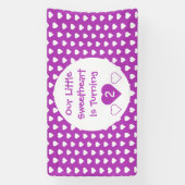 Kleine liefje 2e verjaardag spandoek (Verticaal)