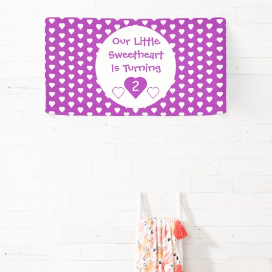 Kleine liefje 2e verjaardag spandoek (Insitu)