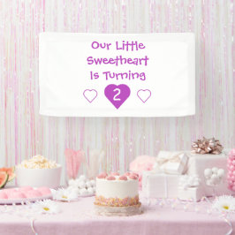 Kleine liefje 2e verjaardag spandoek