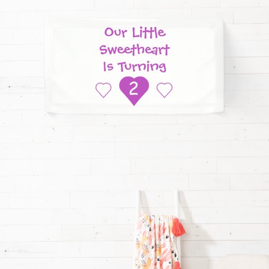 Kleine liefje 2e verjaardag spandoek (Insitu)