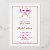 Kleine Liefje Baby Shower Folie Uitnodiging (Voorkant)