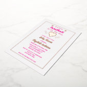 Kleine Liefje Baby Shower Folie Uitnodiging (Gedraaid)