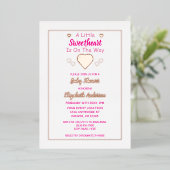 Kleine Liefje Baby Shower Folie Uitnodiging (Staand Voorkant)