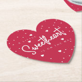 Kleine liefje - Baby shower rood van Valentijns Kartonnen Onderzetters (Gekanteld)