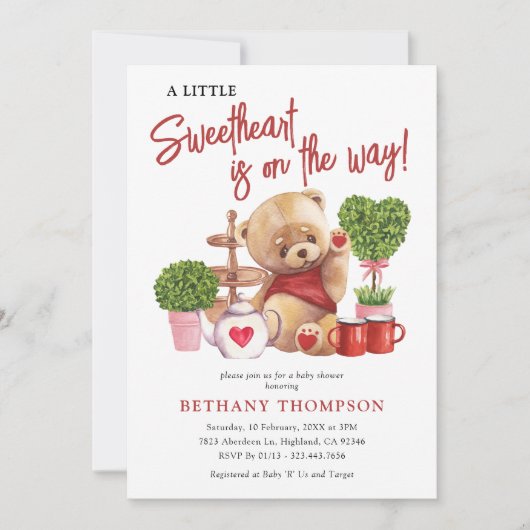 Kleine liefje Baby shower van Cute Valentijns Kaart (Voorkant)