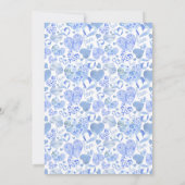 Kleine liefje Blauwe Liefje Baby shower Kaart (Achterkant)