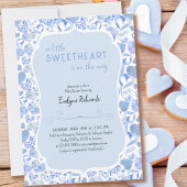 Kleine liefje Blauwe Liefje Baby shower Kaart
