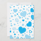 Kleine liefje blauwe Valentijn Baby shower Kaart (Achterkant)