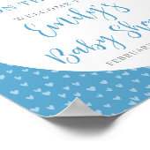 Kleine liefje blauwe Valentijn Baby shower Poster (Hoek)
