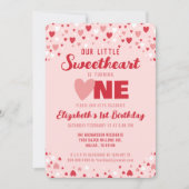 Kleine liefje die een eerste verjaardag draait kaart (Voorkant)