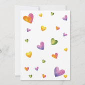 Kleine liefje draait om drie verjaardag kaart (Achterkant)