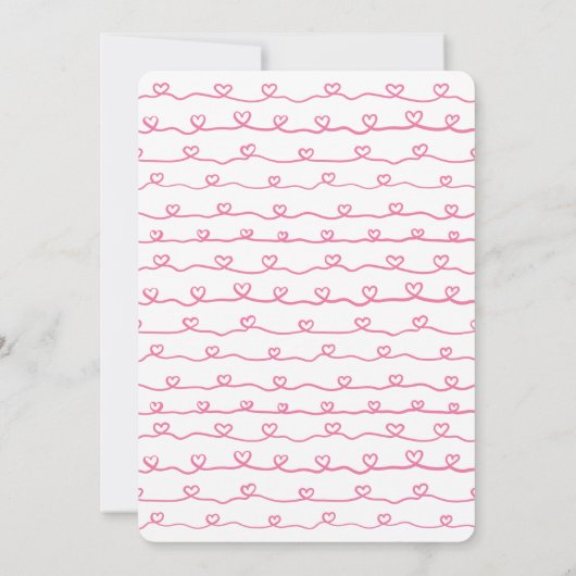 Kleine liefje eerste verjaardag Roze liefdeshart Kaart (Achterkant)