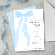 Kleine Liefje Elegante Blauwe Strik Baby Shower