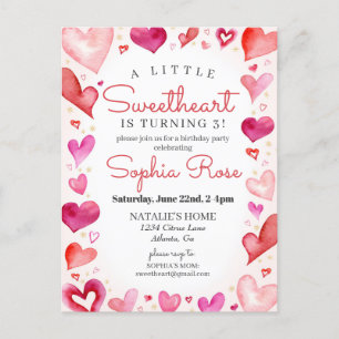 Kleine Liefje Februari Verjaardagsfeestje voor Mei Briefkaart