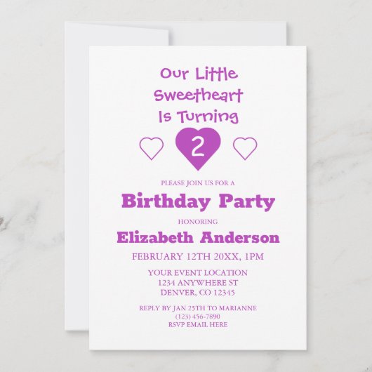 Kleine liefje geboortedag kaart (Voorkant)