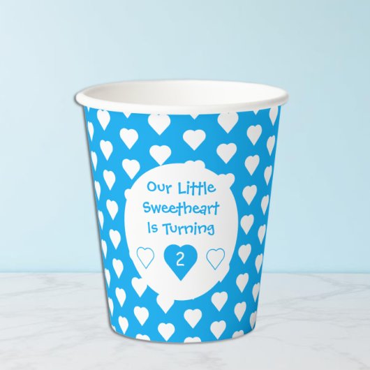 Kleine liefje geboortedag papieren bekers