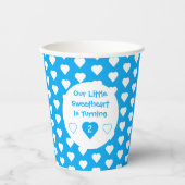 Kleine liefje geboortedag papieren bekers (Voorkant)