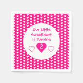 Kleine liefje geboortedag servet (Voorkant)