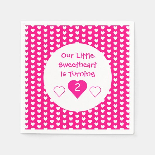Kleine liefje geboortedag servet (Voorkant)