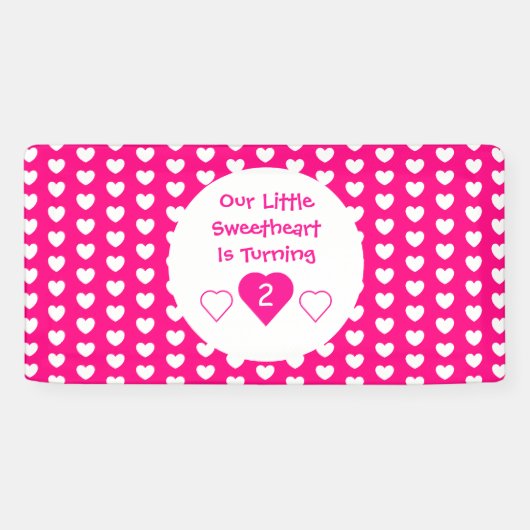 Kleine liefje geboortedag spandoek (Horizontaal)