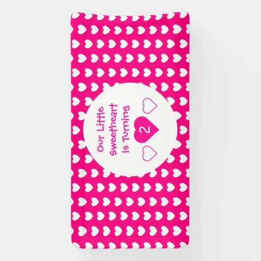 Kleine liefje geboortedag spandoek (Verticaal)