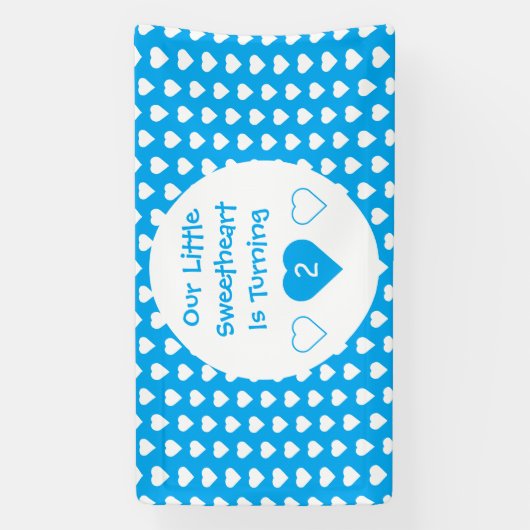 Kleine liefje geboortedag spandoek (Verticaal)