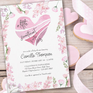 Kleine Liefje Hart en Bloemen Baby Shower Kaart