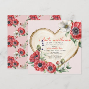 Kleine liefje Hout Slice Baby shower Kaart